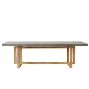 Cinzia Oak Dining Table / Concrete Finish